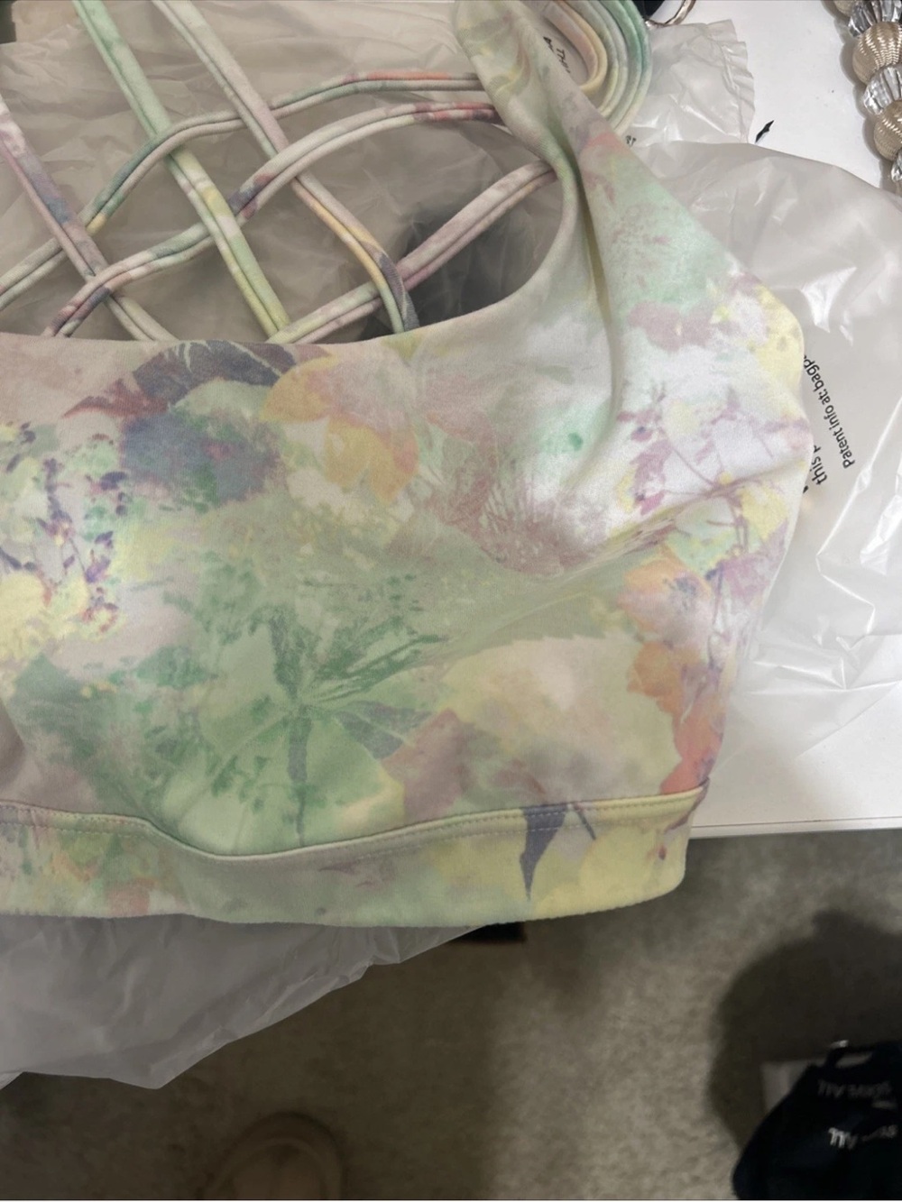 Victoria's Secret VSX Branded Strap Sports Bra NWOT Sz L multi color - Picture 11 of 12